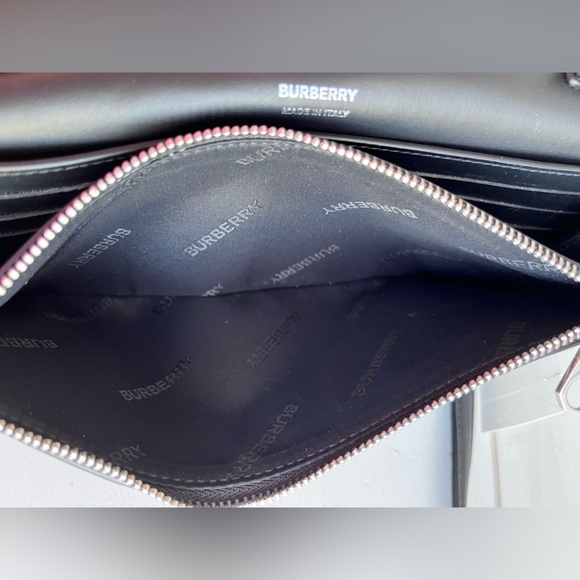 BURBERRY Lola Quilted Leather Wallet on a Strap- Black - Picture 9 of 12